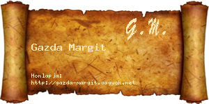 Gazda Margit névjegykártya